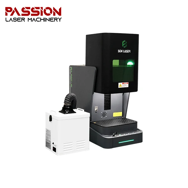 Enclosed Fiber Laser Marking Machine Safety door for Gold Silver Jewelry Store