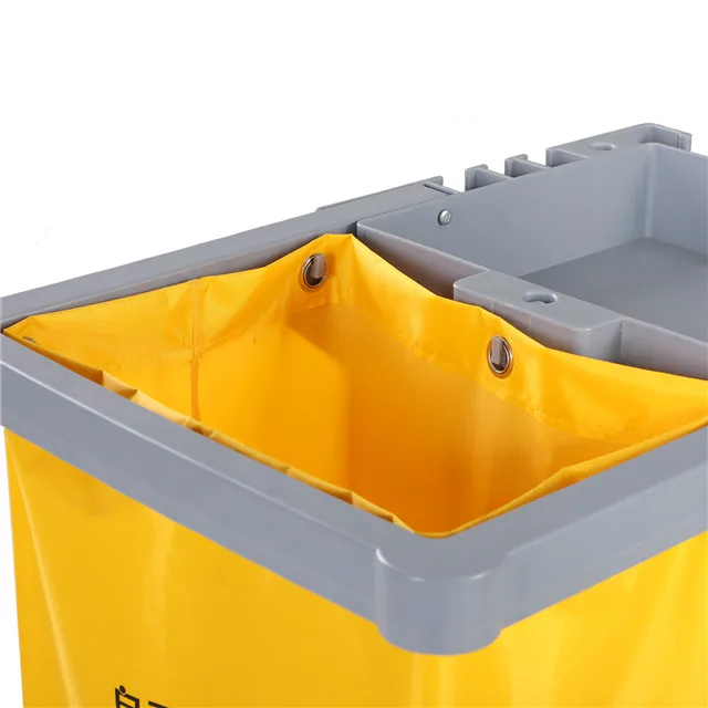 AF08170 Grey Swift Hospital Hotel Folding Janitor Cart Housekeeping Equipments Cleaning Trolley Cart