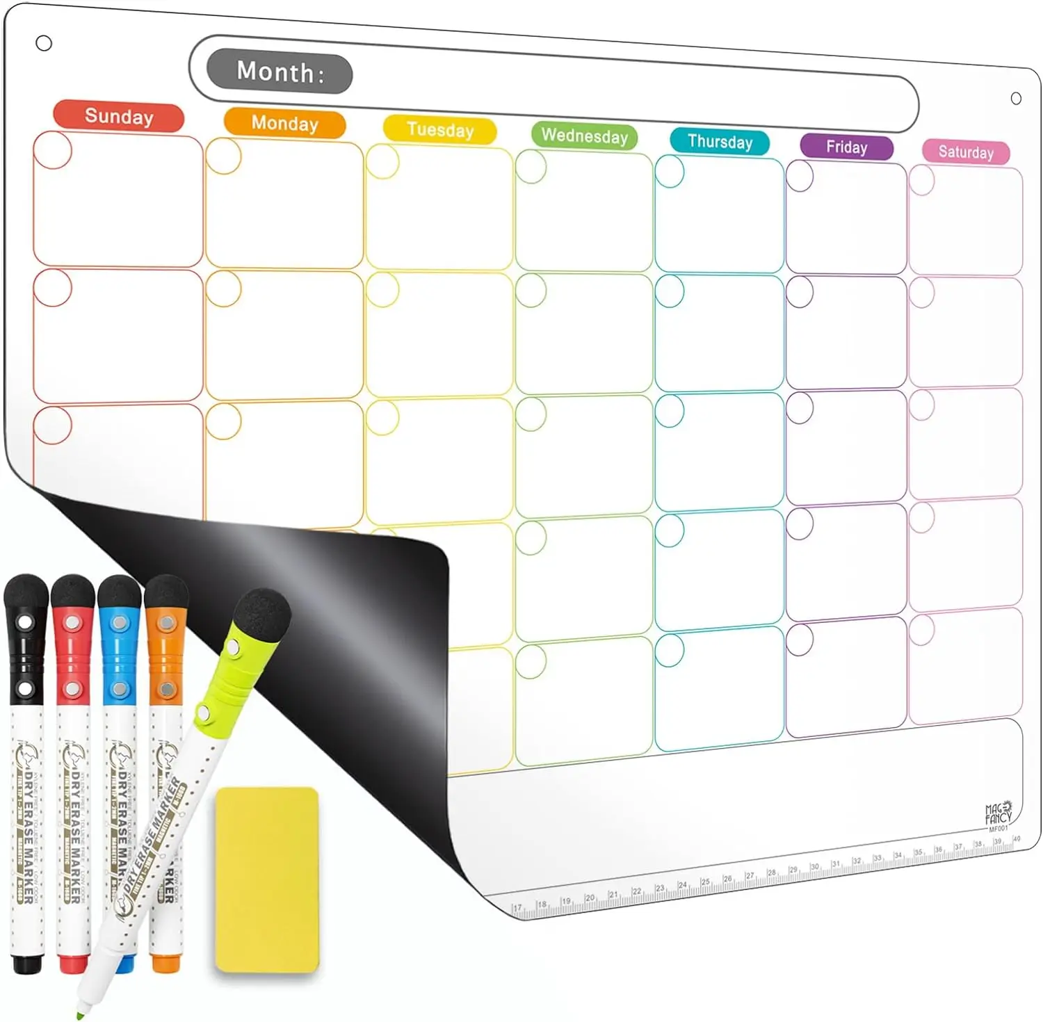Factory Hot Selling Marker Pen For Writing Dry Erase Magnetic Weekly Monthly Planner For Fridge