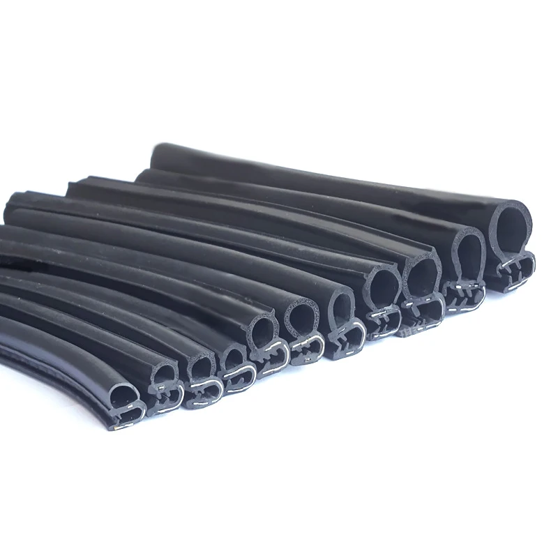 Car Door Frame Anti-skid U Channel With Sponge Bulb Seal Strips