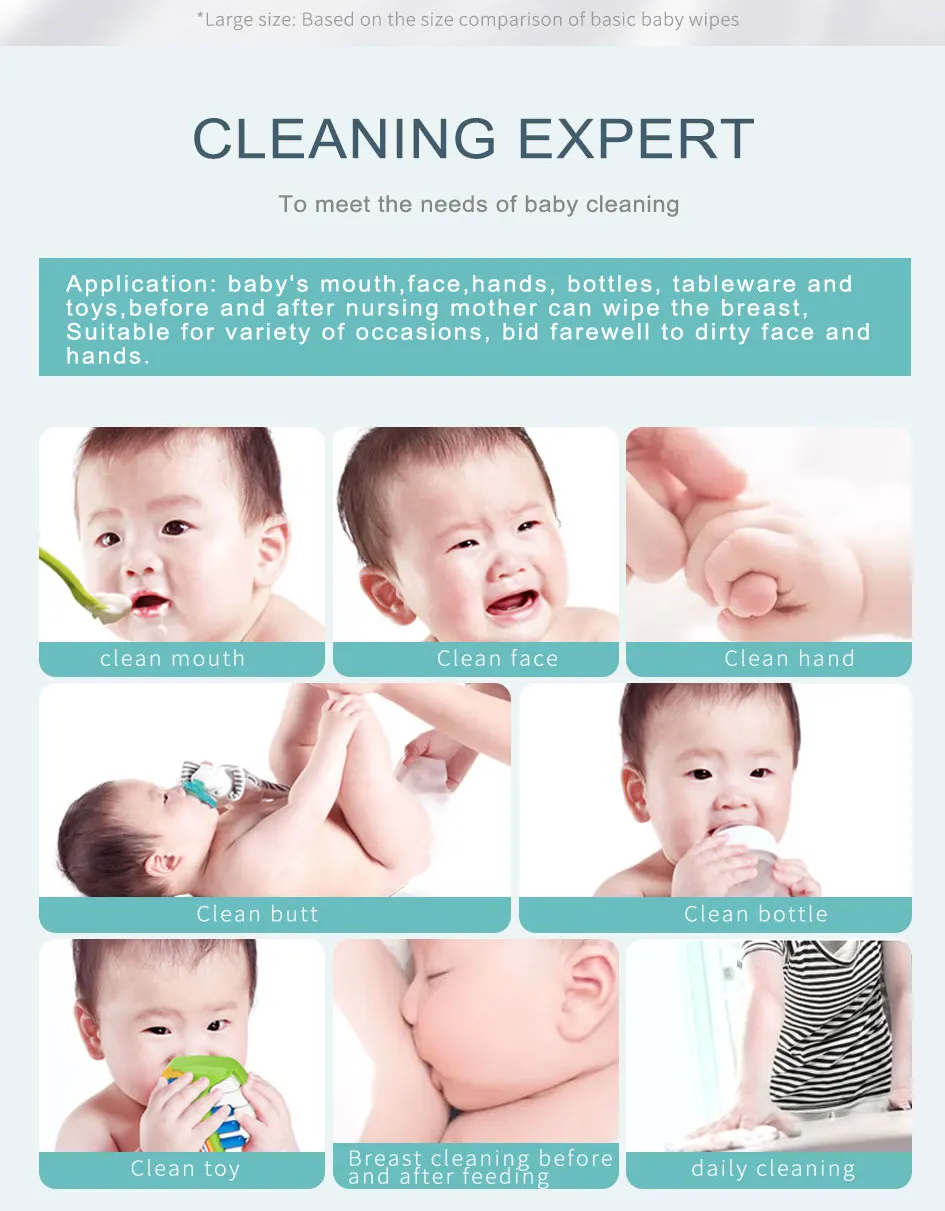 RTS ER41 Bacteriostatic Wet Wipes Baby Non Alcohol Wet Wipes Alcohol Free Oem Baby Wipes