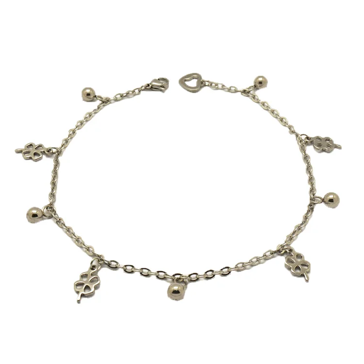 Stainless Steel Summer Beach Women Accessories Silver Cross Charm Anklet