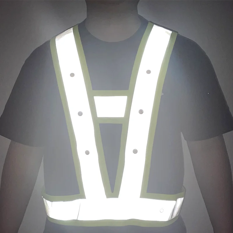 Hot Sale Classic Style Fast Usb Charge Led  High Visibility Work Safety Vest For Tunnel Construction Man