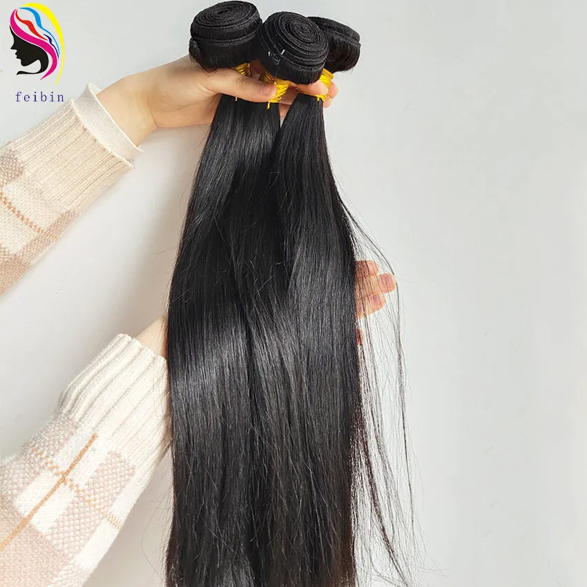 Straight  Cuticle Aligned mink Brazilian vietnamese peruvian Raw Indian Factory Price Unprocessed Remy Human Hair Weft Bundle