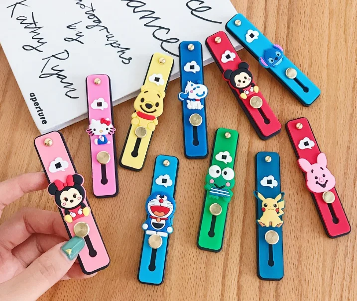 2022 Silicone Phone Hand Band Holder Flexible Universal Finger Ring Holder Push Pull Grip Stand For Mobile Phone For Sale