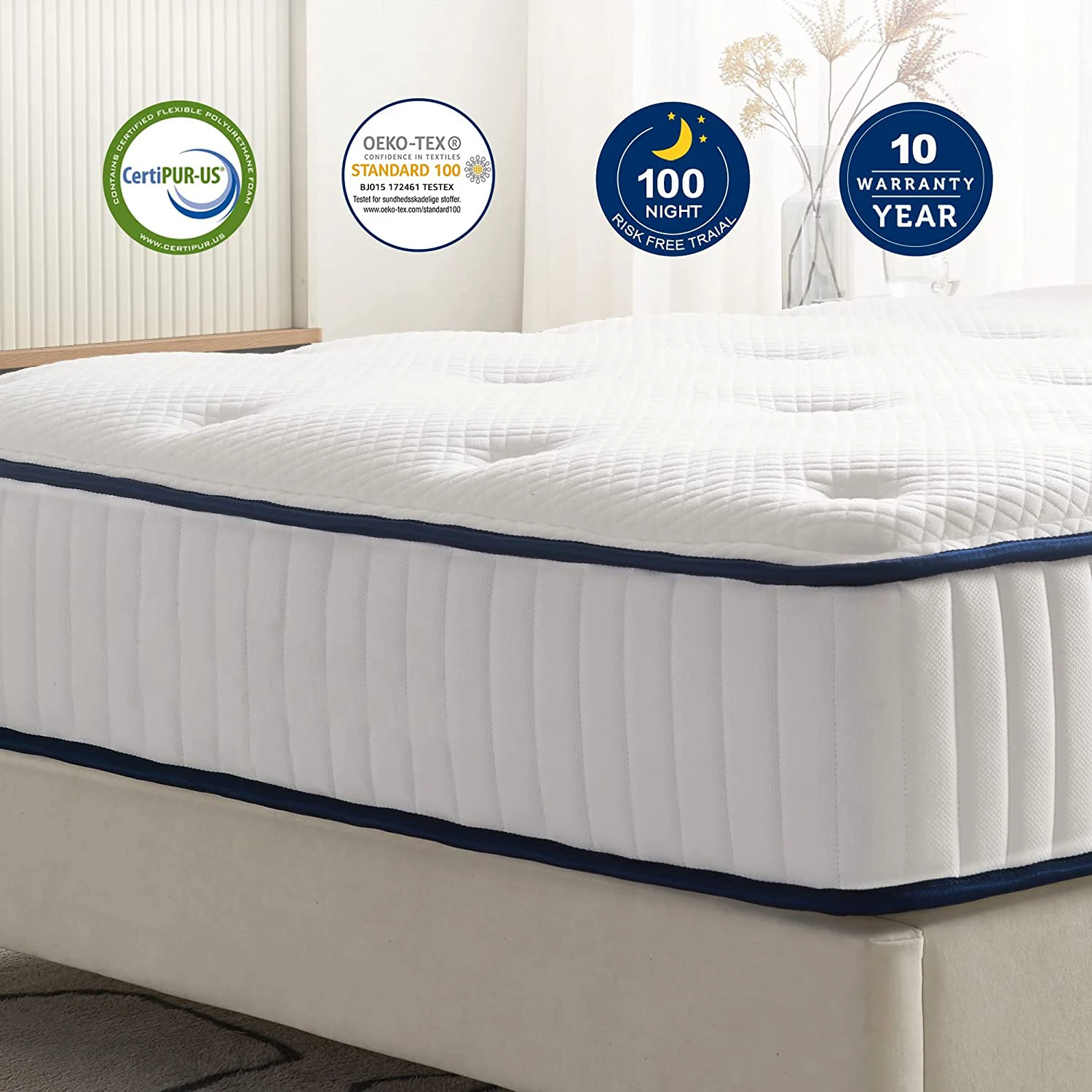 OEM/ODM modern comfortable 5D latex mattress Memory Foam Pocket Spring Roll Up Hotel Bed Mattress Hybrid Ultimate Firm mattress