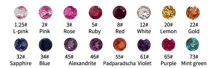 Redleaf Gems loose gemstone round brilliant cut synthetic Alexandrite 46# corundum