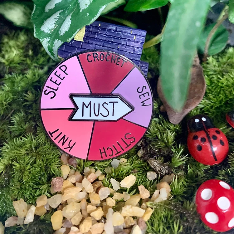 Custom Your Design Gold Plating Rotate Sliding Pins Medal Spinning Medal Spin Enamel Pins