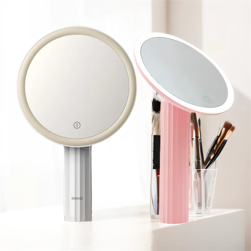 7CoolTech Custom Logo Brand Led Lighted Light Up Beauty Cosmetics Makeup Mirrors