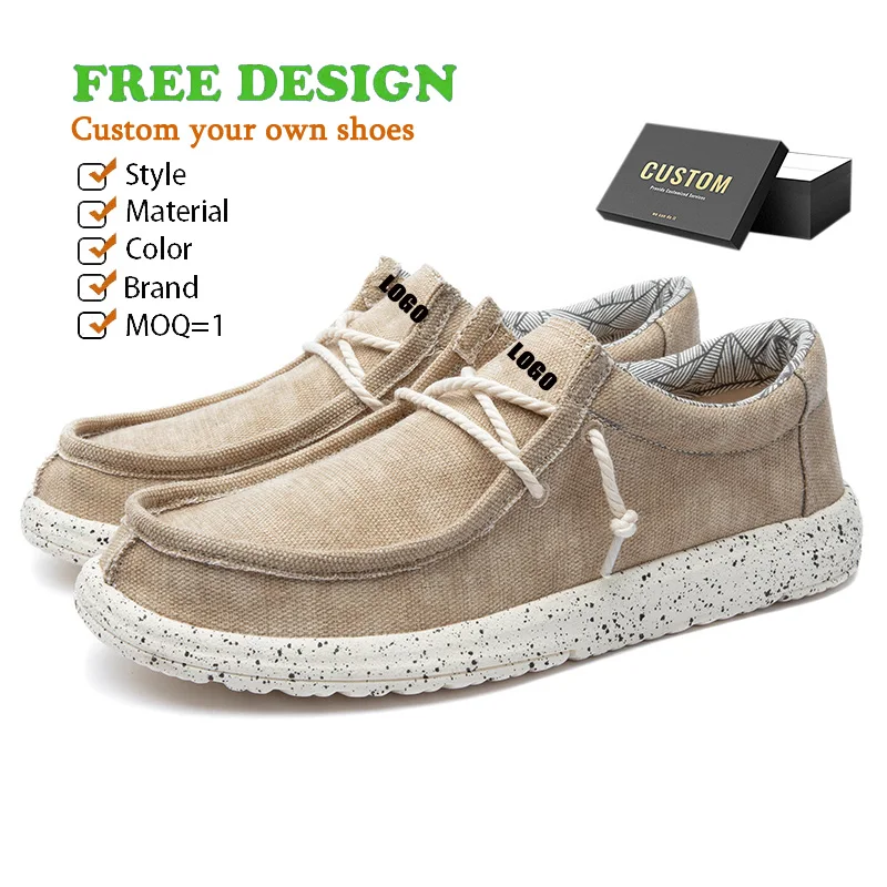 Custom Design Fashion Moccasins Shoes Men Slip On Slide With Print on Them Flat Casual Loafer Boat Shoes for Men