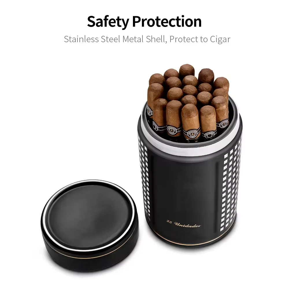 Cigar Humidor Moisturizing Tube Portable Travel Case Jar Ceramic Large Diameter With Gift Box cigar storage tube