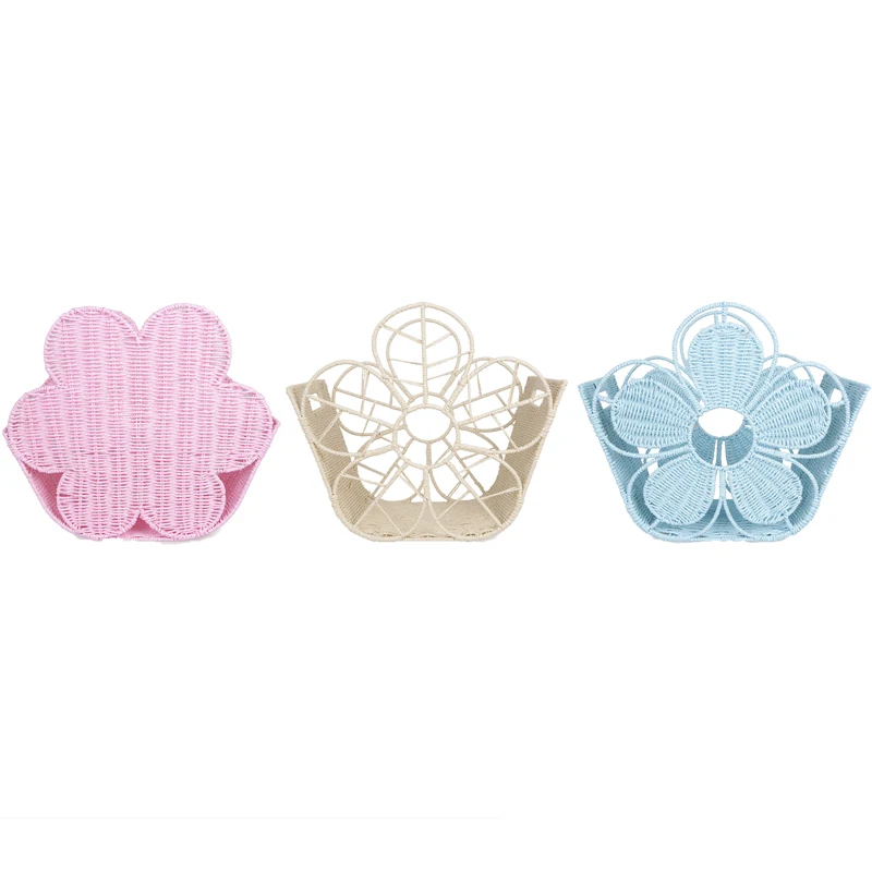 Paper rope woven storage basket butterfly flower shape  basket party decorations creative gift decorative storage container