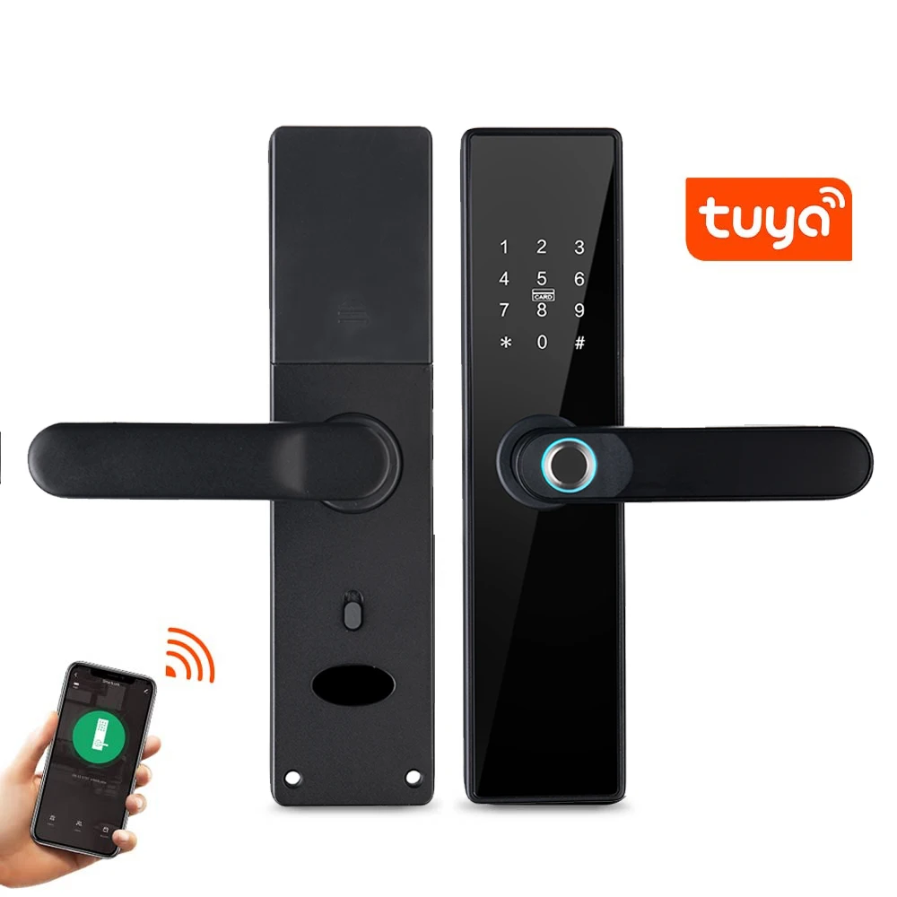High Security Anti Theft BLE Fngerprint Digital Keyless Lock Waterproof Tuya WiFi App Smart Door Lock Biometric Lock