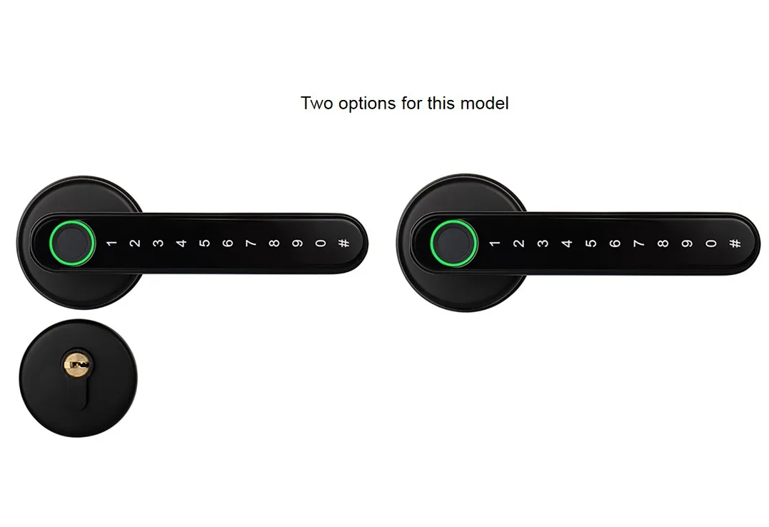 2020 new design wifi key smart lever handle door lock with fingerprint ttlock