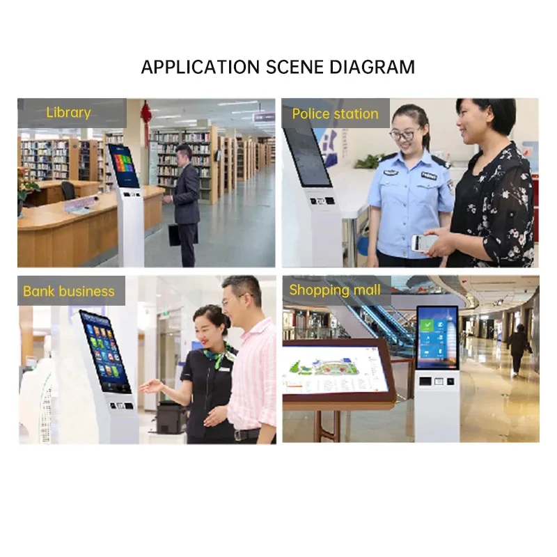 Win11 Win10 Android 15.6 21.5 32 Inches Self Payment Advertising Display Terminal Stand Interactive Information Kiosk