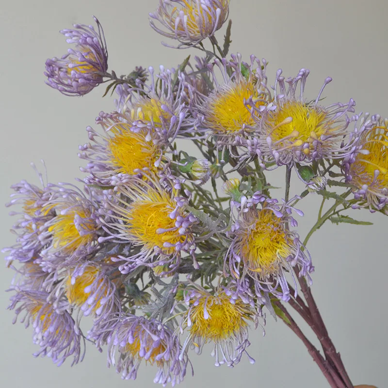 YOPIN-3539 3 Heads Artificial Chrysanthemum Flower For Home Garden Decor Artificial Plastic Chrysanthemum