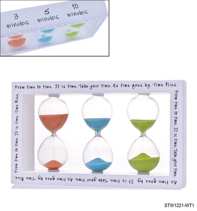 Factory directly sale Best selling 1 3 5 mins 3 in 1 wood sand timer tea timer for office home decoration