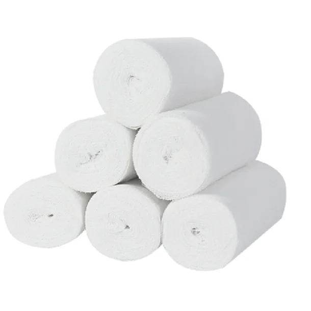Medical First Aid Absorbent 100% Bleached Cotton Wool Gauze Roll with CE ISO