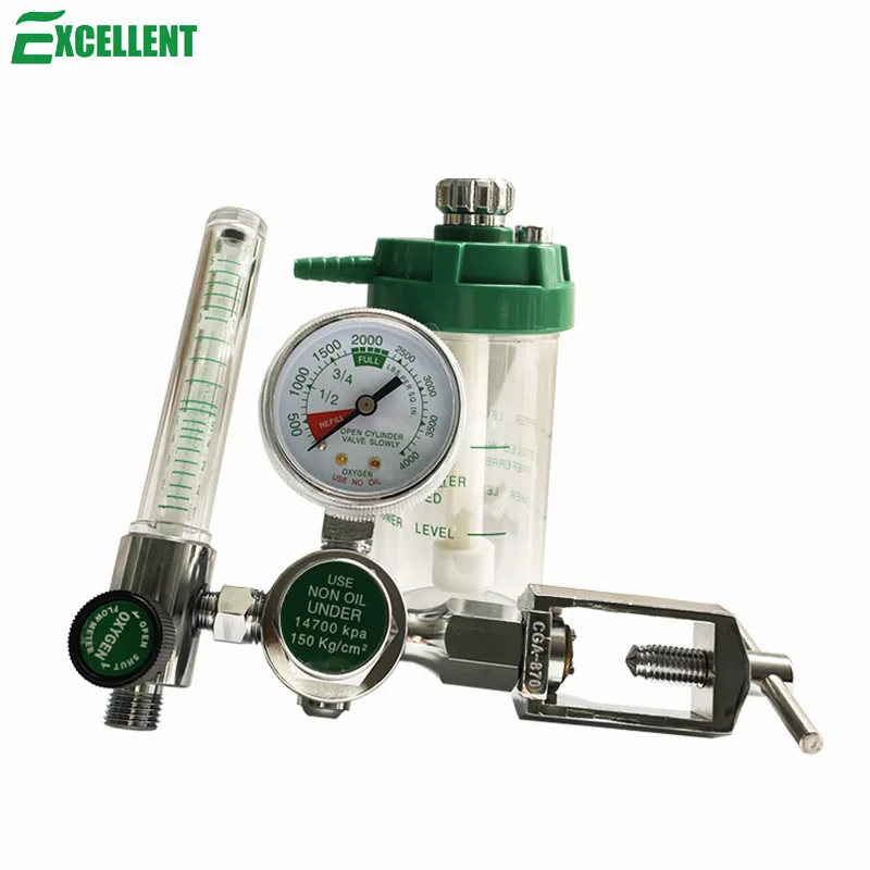 High quality brass oxygen regulator with flowmeter for oxygen cylinder CGA870 2-15LPM