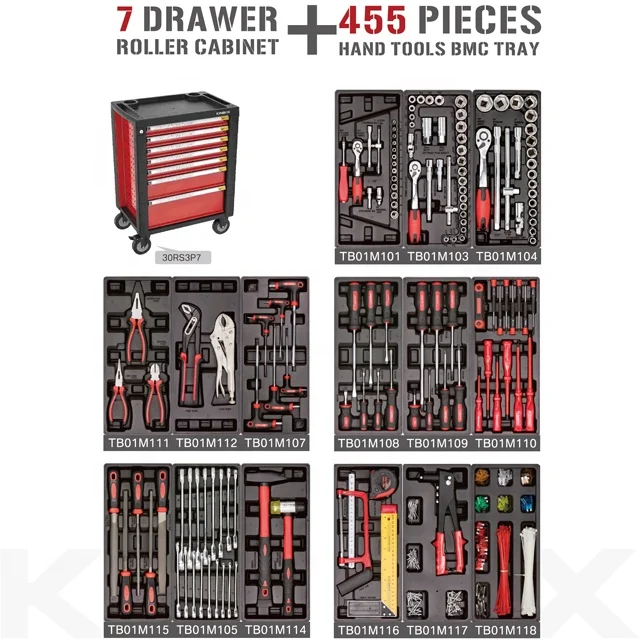 
Kinbox BMC Tray Hand Tool Set Item TB01M116 Measurement Tools 