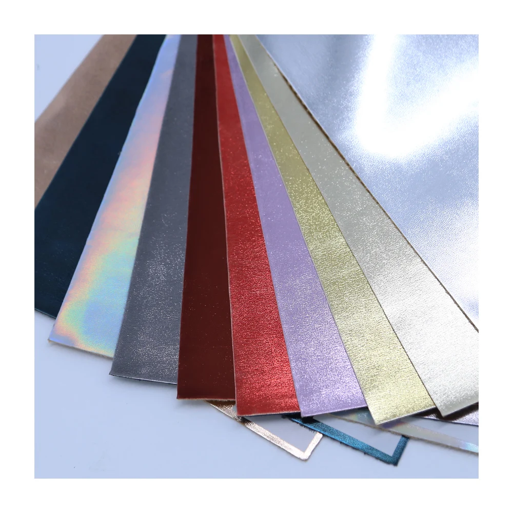 Multi Color Soft 0.7mm Film Pattern High F Backing Materials PU Synthetic Leather For Making Shoe Upper