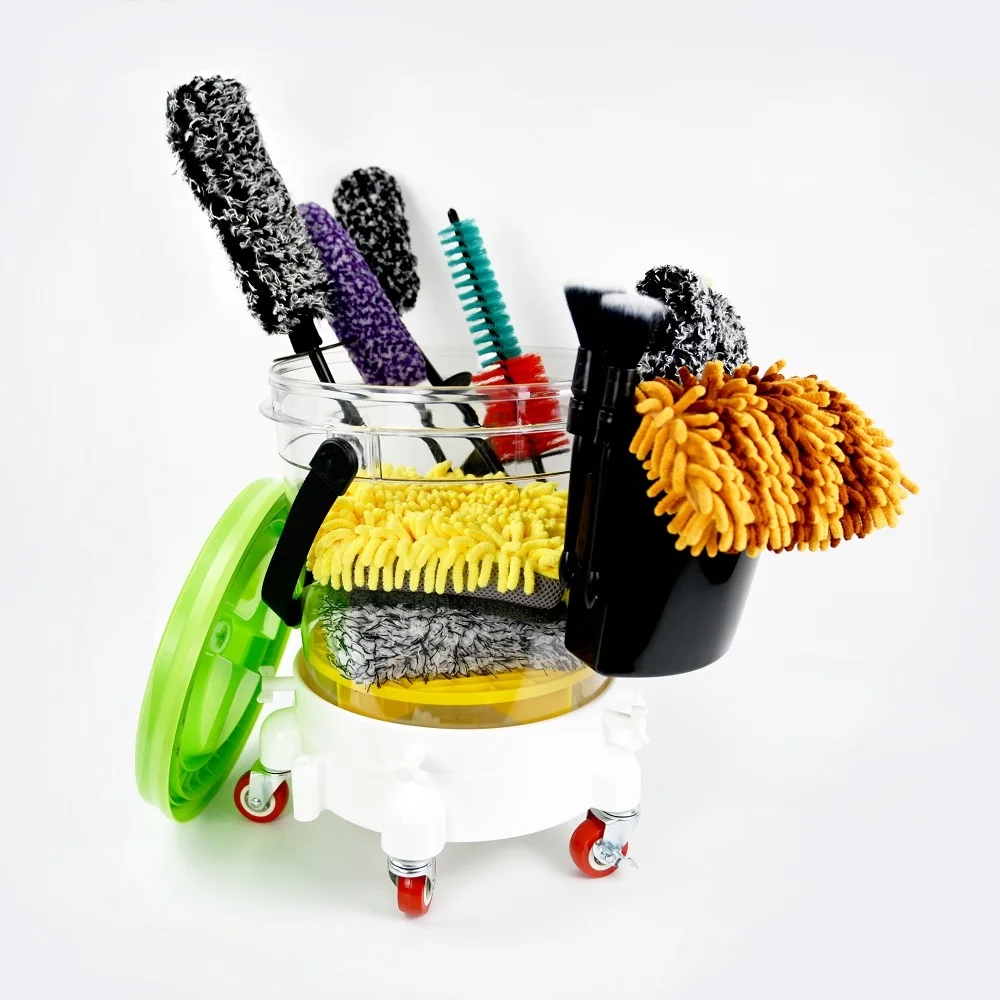 Heavy Duty Car Wash Bucket Transparent Plastic Bucket Car Detailing Clear Bucket