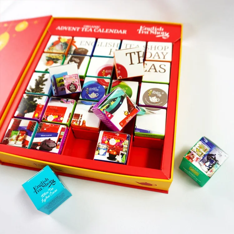 custom beauty christmas countdown felt box a day advent calendar