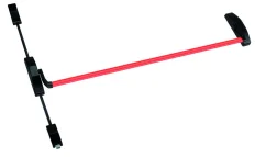 External trim with cylinder key outside Lever handle lock device for press type exit device panic bar