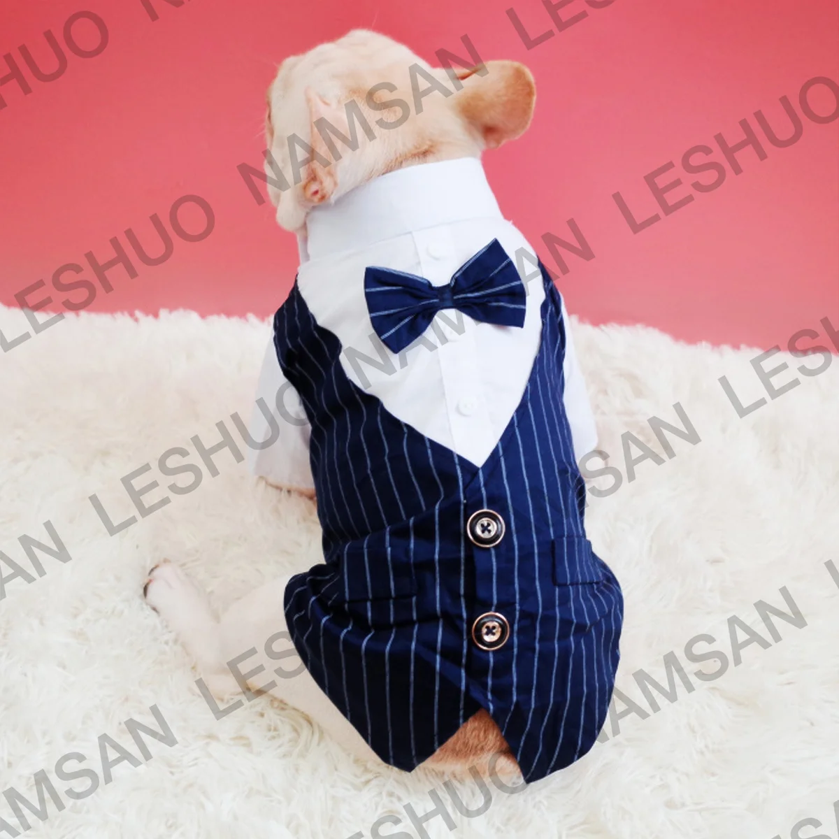 Wedding Dog Shirt Formal Tuxedo for Dog Stylish Pet Halloween Bow Tie Apparel