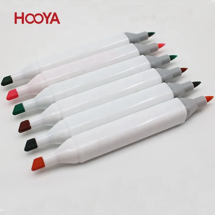 80 Colors PU Bag Dual Tip Twin Soft Head Alcohol Markers for Office