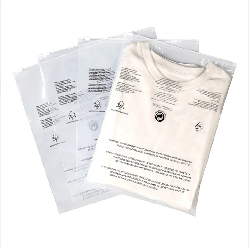 Dongguan Factory Offers Custom Logo Small CPE Daily Necessities Zip Lock Plastic Packaging Bags Disposable T-Shirt Bag HDPE