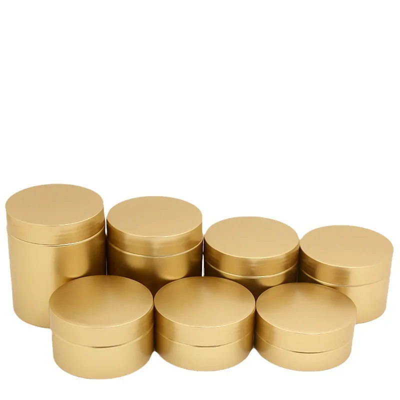Frost Gold Face Facial Jar 50g~250g Matte Gold Lid Empty Plastic Cream Pot Bady Scrub Cosmetic PET Plastic Container Packaging