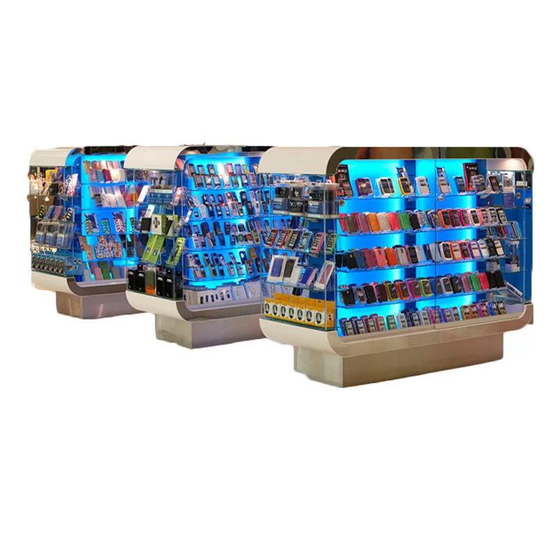 Cellphone kiosk electronics display stand mobile phone showcase phone display counter