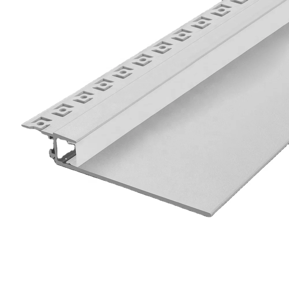 Customized White Aluminum Alloy LED Profile Line Light Shell kit Light Return Slot Suspended Ceiling