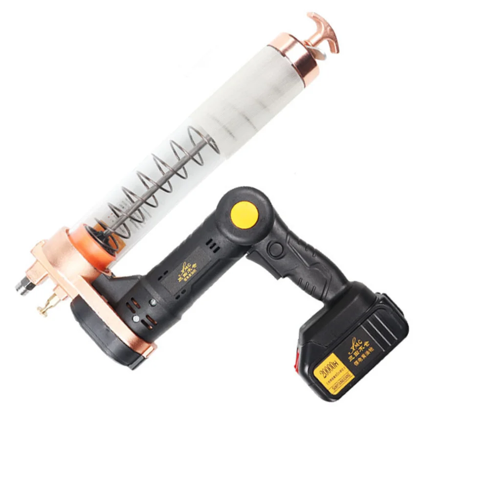21V Rechargeable Electric Grease Gun Cordless High Pressure Excavator Grease Gun Automotive Greaser Mechanical Gear Greaser