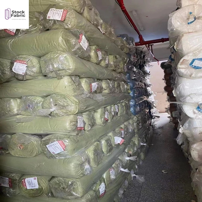 Hot selling knitted CVC french terry batch solid stocklot fabric in Shaoxing textile in China