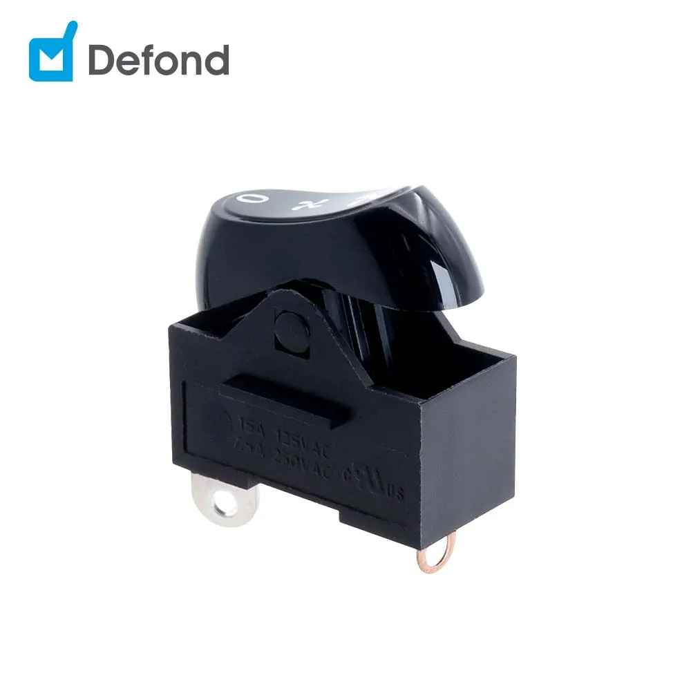 Defond ARG-1215B-P-JKS34-85R SPDT 3 position hair dryer switch 10A 250 T85 5e4 15a 125vac 7.5a 250vac 3 way rocker switches