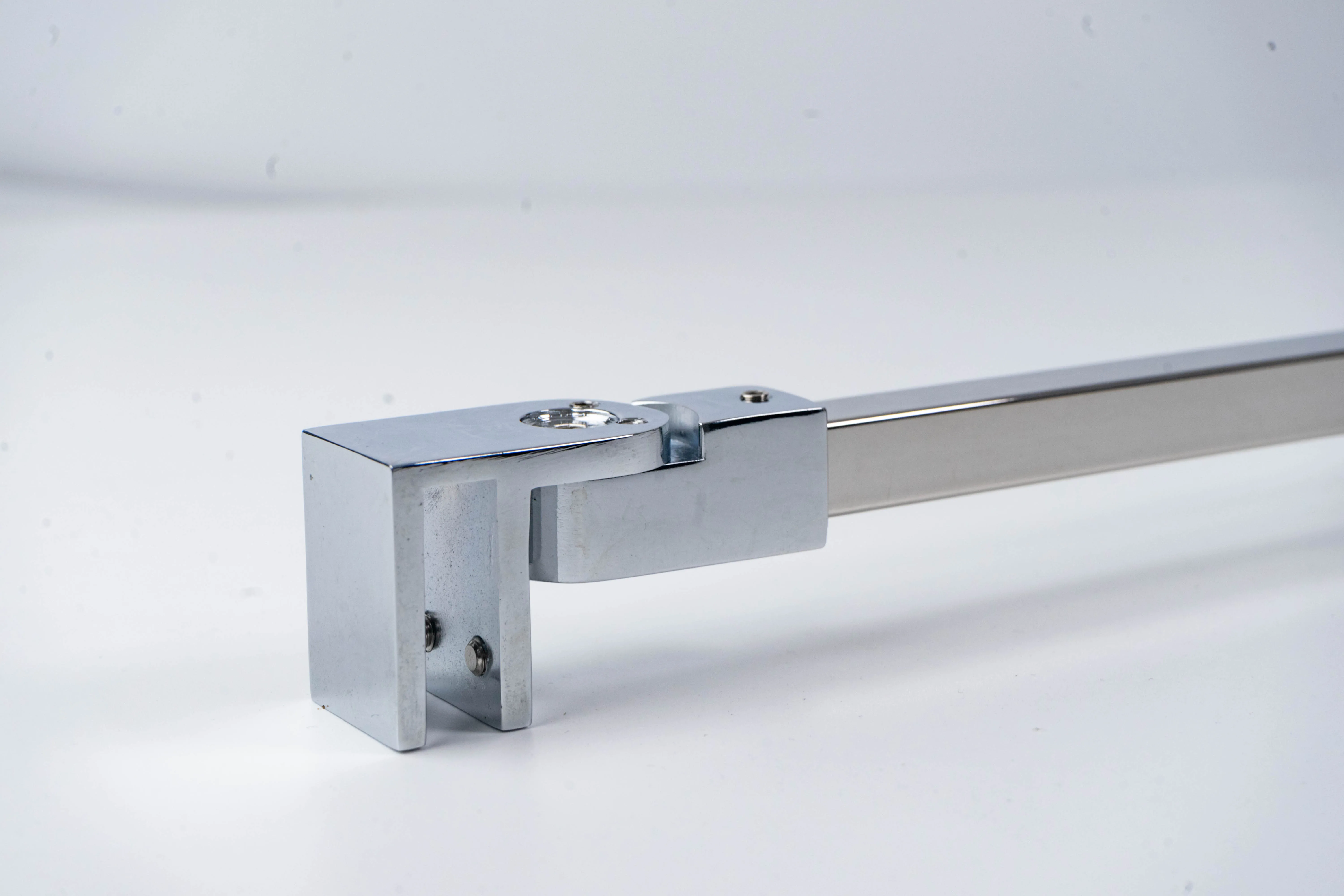 Stainless Steel Wall-to-Glass Support Bar, Frameless Shower Door Fixed Panel Support brackets Polished Steel Tube Tie Rod