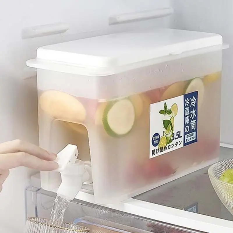 Household Refrigerator Cold Kettle With Faucet Large Capacity Lemon Fruit Teapot Ice Bucket