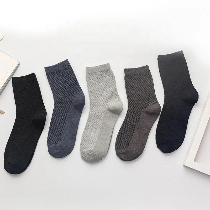 Low MOQ Wholesale OEM Custom Socks Women Anti-Bacterial Deodorant Business Men Bamboo Socks