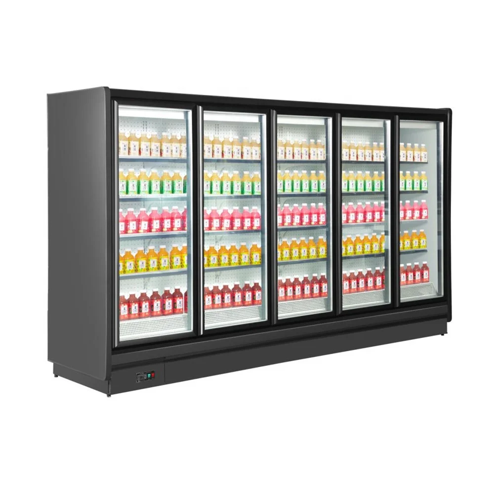 Commercial Refrigerator vertical freezer Glass doors display freezer for supermarket