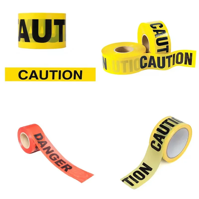 Yellow Traffic Barrier Barricade Warning Tape Non-Adhesive PE Caution/Danger Tape