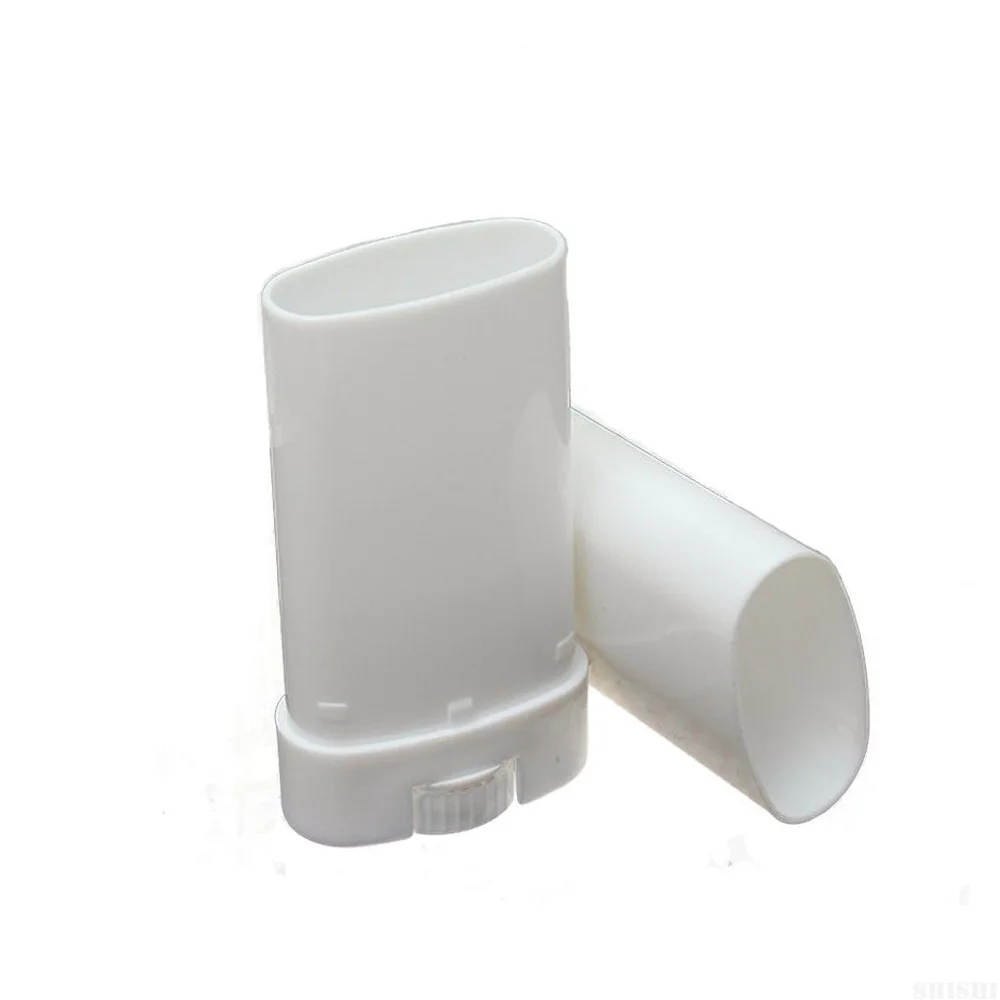 oval deodorant lip lipstick balm tubes containers plastic 15ml transparent (15ml, white) cosmetic tube make up containers
