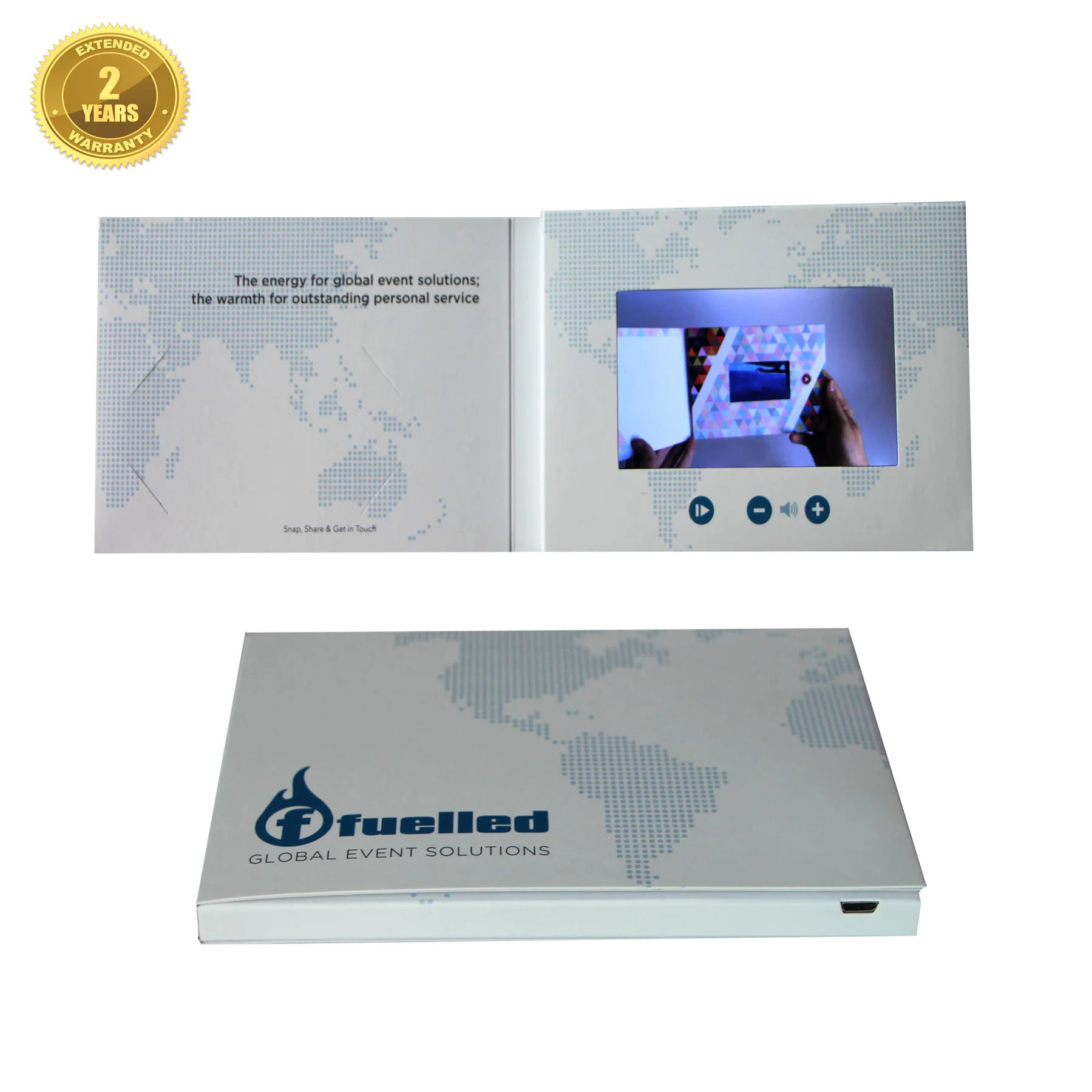 Cheap 4.3 inch screen book video brochure A6 video greeting cards with 2 years warranty