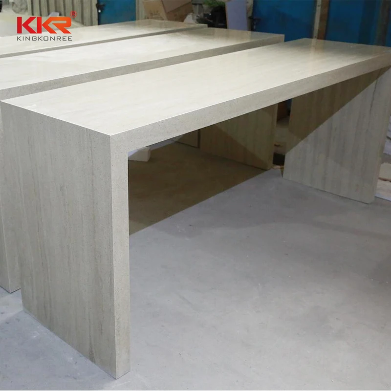 
Acrylic solid surface composite marble top dining table coffee bar table 
