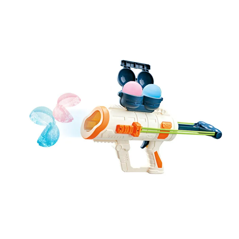 Bemay Toy Outdoor Playing Toy Water Balloons Shooting Gun, Snow Ball Gun Toy for 6+ Kids, Detachable Water Ball Holder Water Gun