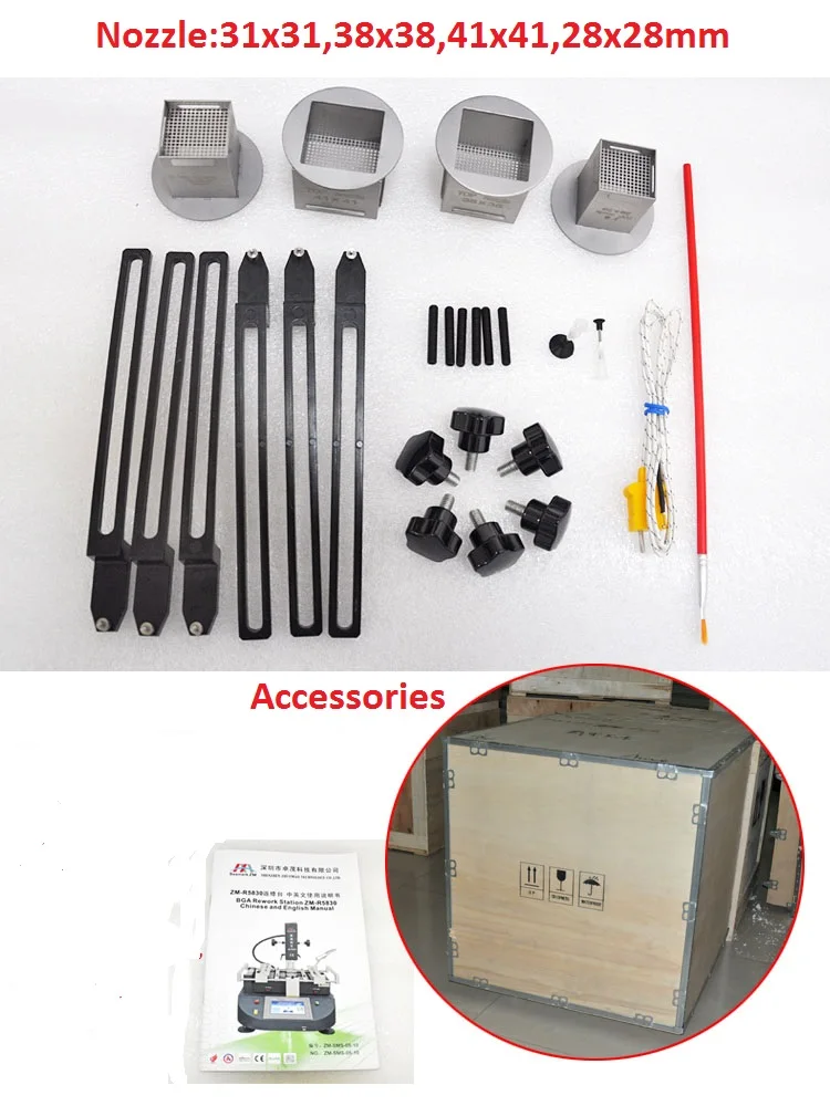 Original ZM-R5830 BGA Rework Station 4500W Hot Air Bga Soldering Station 3 Zonesfor Laptop Motherboard Chip Repair