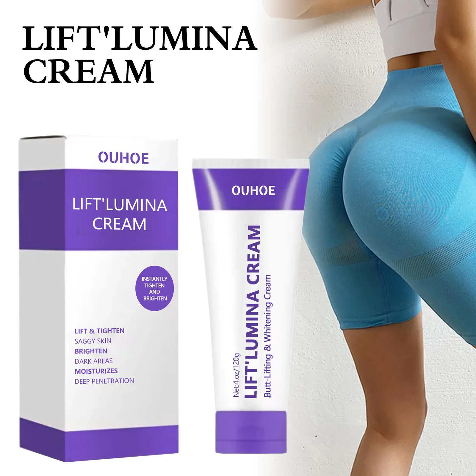 Hot Selling OUHOE Wholesale New Hip Firming Gel Butt Lift Massage Skin Oil Nourishing Butt Lift Cream