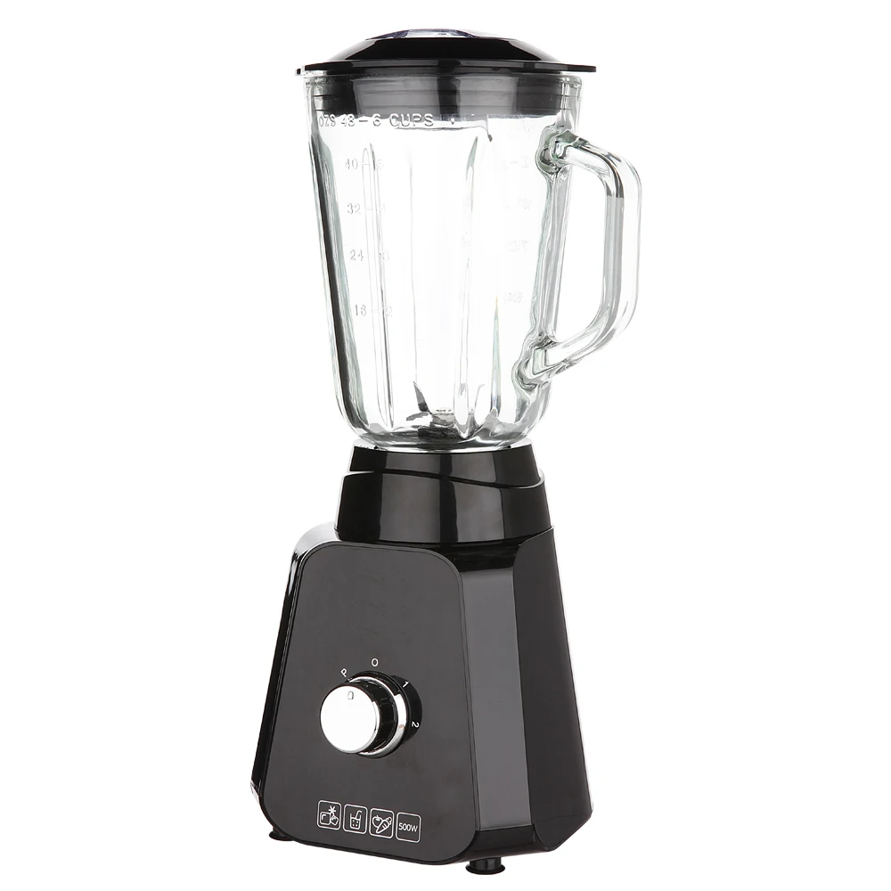 500W pure cooper motor 2 speeds with pulse function 1.5L glass jar multi food processor