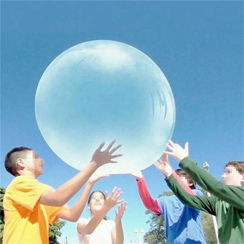 Kids Bubble Ball Balloon Blowing Transparent Bubble Inflatable Ball Games Toys Baby Shower Water Filled Bubble Ball Toy Gifts